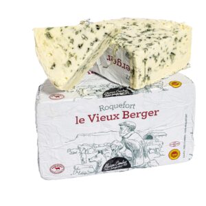 Queso ROQUEFORT LE VIEUX BERGER elaborado con leche cruda de OVEJA internacional disponible en QuesoQueso de Vanesa Cruz en Sevilla