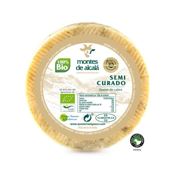 QUESO SEMI CURADO ECOLOGICO MONTES DE ALCALA DISPONIBLE EN QUESOQUESO VANESSA CRUZ