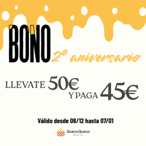 Tarjeta regalo Especial Aniversario 10% descuento